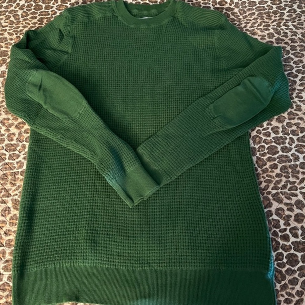 Old Navy Forest Green Waffle Knit Sweater Large